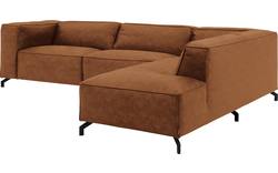 Goossens hoeksalon calvin bruin micro leer - 8190321-633-01-gespiegeld