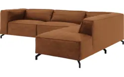 Goossens hoeksalon calvin bruin micro leer - 8190321-633-01-gespiegeld