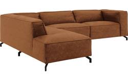 Goossens hoeksalon calvin bruin micro leer - 8190321-633-01