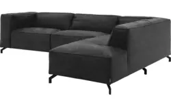 Goossens hoeksalon calvin grijs micro leer - 8190321-634-01-gespiegeld