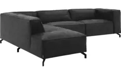 Goossens hoeksalon calvin grijs micro leer - 8190321-634-01