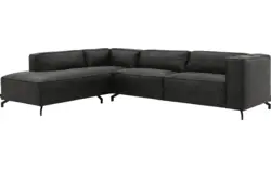 Goossens hoeksalon calvin grijs micro leer - 8190321-635-01