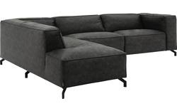 Goossens hoeksalon calvin grijs micro leer - 8190321-635-01