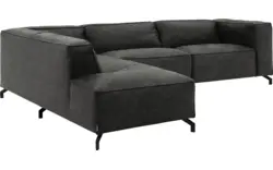 Goossens hoeksalon calvin grijs micro leer - 8190321-635-01