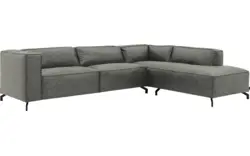 Goossens hoeksalon calvin grijs micro leer - 8190321-636-01-gespiegeld