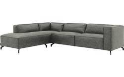 Goossens hoeksalon calvin grijs micro leer - 8190321-636-02