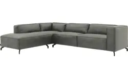 Goossens hoeksalon calvin grijs micro leer - 8190321-636-01