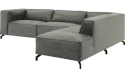 Goossens hoeksalon calvin grijs micro leer - 8190321-636-01-gespiegeld