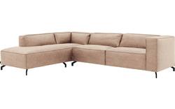 Goossens hoeksalon calvin beige micro leer - 8190321-637-02