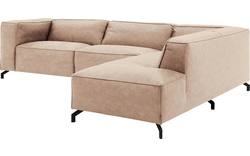 Goossens hoeksalon calvin beige micro leer - 8190321-637-01-gespiegeld