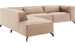 Goossens hoeksalon calvin beige micro leer - 8190321-637-01