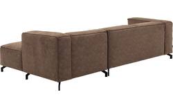 Goossens loungebank calvin bruin micro leer - 8190322-627-02