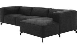 Goossens loungebank calvin grijs micro leer - 8190322-634-03