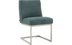 Goossens excellent eetkamerstoel tom groen leer - 8190647-02