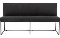 Goossens excellent eetbank tom zwart leer - 8190654-02