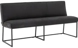 Goossens excellent eetbank tom zwart leer - 8190654-02
