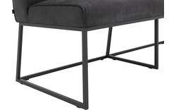 Goossens excellent eetbank tom zwart leer - 8190654-02