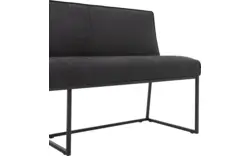 Goossens excellent eetbank tom zwart leer - 8190654-02