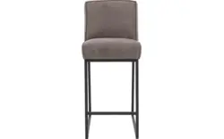 Goossens excellent barkruk tom grijs leer - 8190659-02