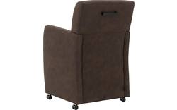 Goossens eetkamerstoel alex bruin microvezel - 8190698-03