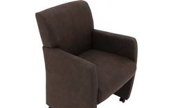 Goossens eetkamerstoel alex bruin microvezel - 8190698-02