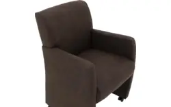 Goossens eetkamerstoel alex bruin microvezel - 8190698-02