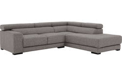 Goossens hoeksalon nora grijs stof - 8190707-207-01
