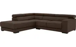 Goossens hoeksalon nora bruin stof - 8190707-211-01-gespiegeld