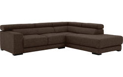 Goossens hoeksalon nora bruin stof - 8190707-211-01