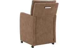 Goossens eetkamerstoel leen bruin microvezel - 8190994-02