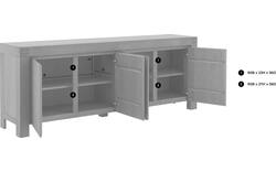 Goossens dressoir clear blank eiken - 8130799-01