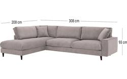 Goossens hoeksalon jonas beige stof - 8191185-1459-01-gespiegeld