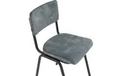 Goossens eetkamerstoel chaplin grijs stof - 8191698-02