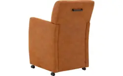 Goossens eetkamerstoel alex bruin micro leer - 8193365-02