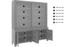Goossens buffetkast clear donker bruin eiken - 8194065-01