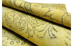 Goossens eco tapijt lancet geel wol - 8194359-01