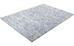 Goossens eco tapijt mene blauw wol - 8194398-01