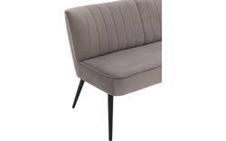 Goossens eetbank rob grijs stof - 8195349-02