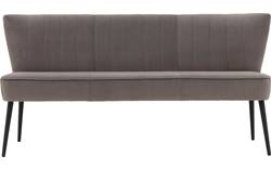 Goossens eetbank rob grijs stof - 8195350-02