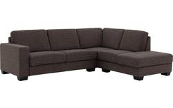 Goossens hoeksalon n joy divana bruin stof - 8195431-02