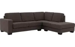 Goossens hoeksalon n joy divana bruin stof - 8195431-01
