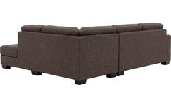 Goossens hoeksalon n joy divana bruin stof - 8195431-01