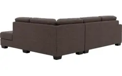 Goossens hoeksalon n joy divana bruin stof - 8195431-01