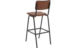 Goossens barkruk chaplin bruin leer - 8195997-02