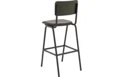 Goossens barkruk chaplin groen leer - 8195998-02