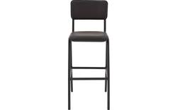Goossens barkruk chaplin grijs leer - 8195999-02