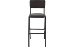 Goossens barkruk chaplin grijs leer - 8195999-02