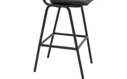 Goossens barkruk chaplin grijs leer - 8195999-02