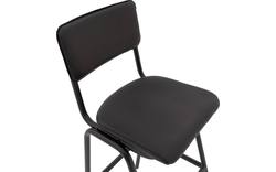 Goossens barkruk chaplin grijs leer - 8195999-02