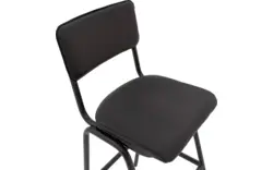 Goossens barkruk chaplin grijs leer - 8195999-02